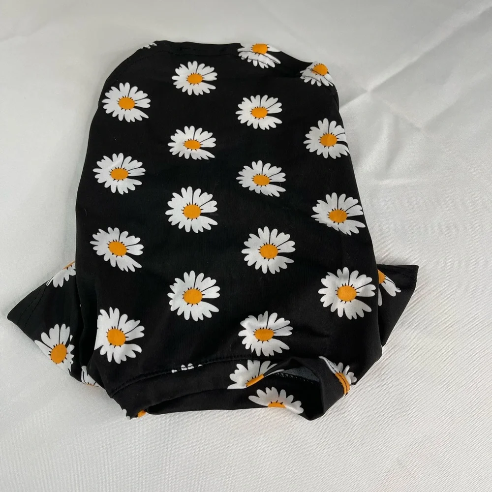 Pet Dog Cat Shirt Stretchy TShirt Lightweight Sweater Daisy Design Mediu…